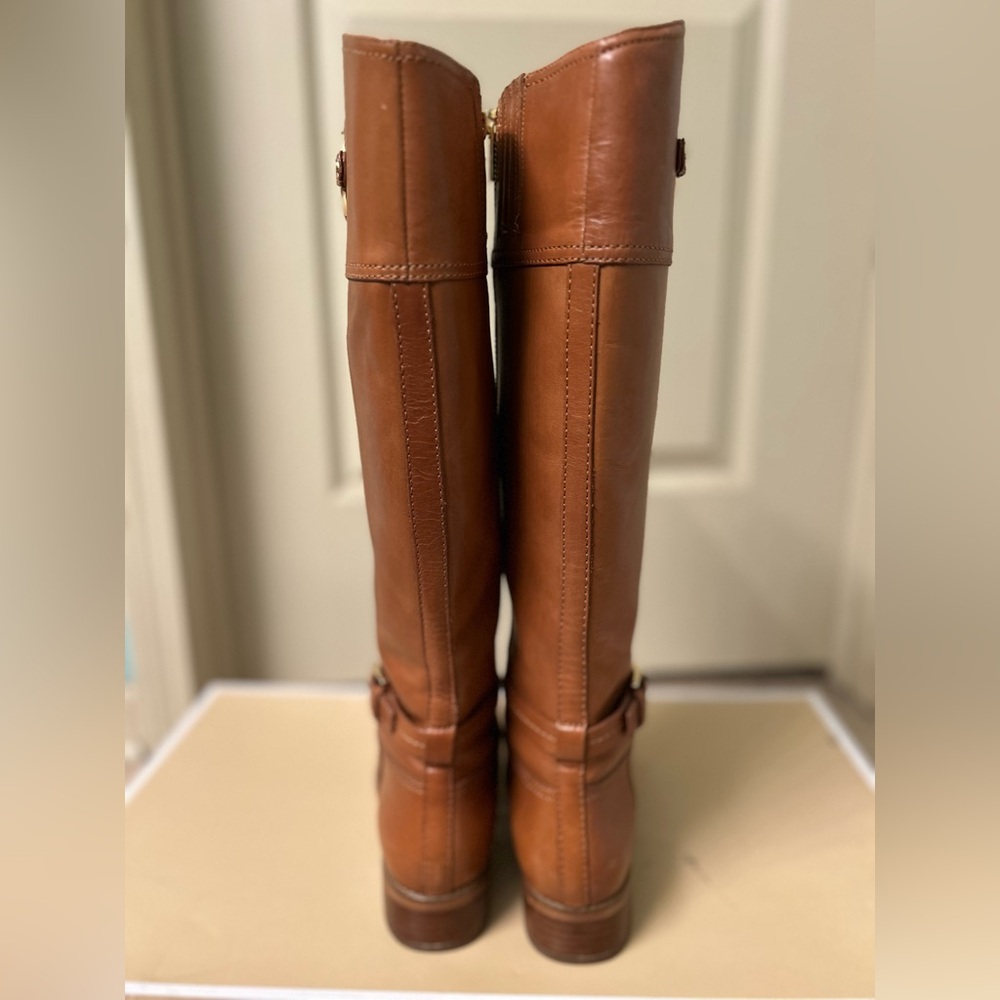 Michael Kors Tan Leather Riding Boots - Picture 3 of 16